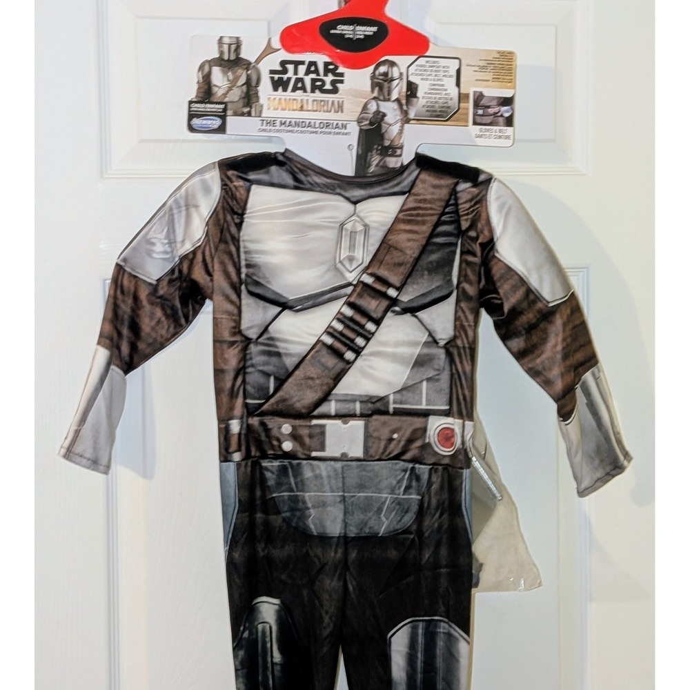 Star Wars The Mandalorian Costume Child Extra Small ES 3-4 Padded‎ Jumpsuit NEW - Picture 8 of 9